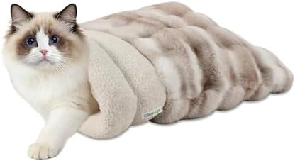 3 in 1 Semi-Enclosed Self Warming Burrow Cat Bed Sleeping Cave by GOOPAWS