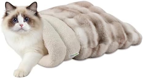 3 in 1 Semi-Enclosed Self Warming Burrow Cat Bed Sleeping Cave by GOOPAWS