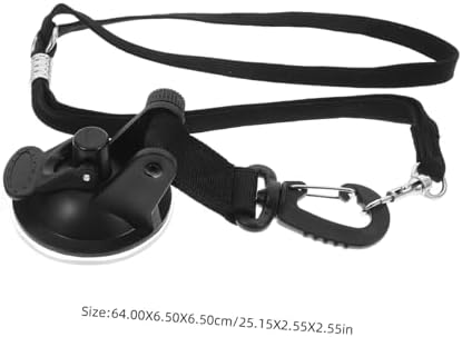 Dog Bath Tether with Suction Cup Adjustable Nylon Black - Image 2