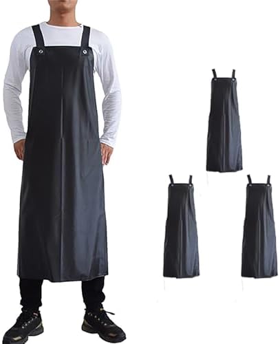 Unisex Waterproof Rubber Vinyl Apron Chemical Resistant Apron by Jaspfct