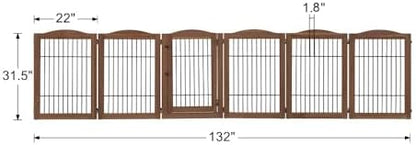 unipaws 132" Extra Wide Dog Gate and Pet Playpen - Image 4