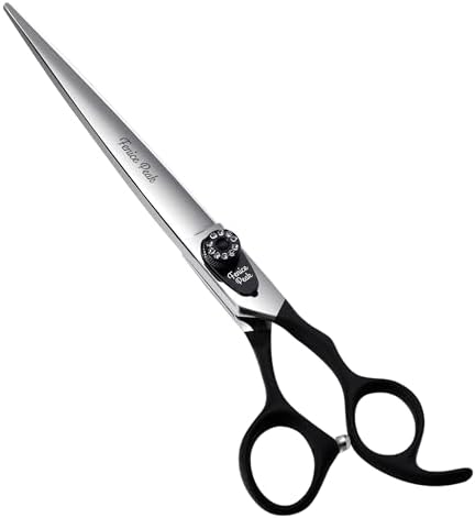 7.0'' Dog Straight Scissors For Grooming Pet Hair Cutting Shears 440C Stainless by FenicePeak