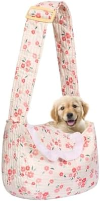 Floral Dog Carrier Sling for Cats & Small Dogs by YHSHYZH