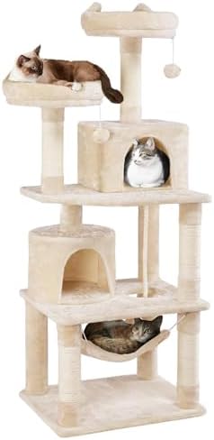 Yaheetech 62.5in Cat Tree with 2 Cat-Ear Perches & 2 Condos by Yaheetech