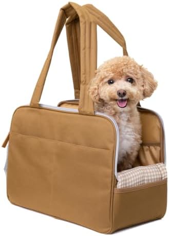 Cute Small Dog Purse Carrier – Cotton Padded Interior, Breathable Mesh & by wagfur