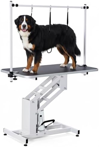Garvee 43.3 in Hydraulic Pet Grooming Table, Professional Hydraulic Grooming by Garvee