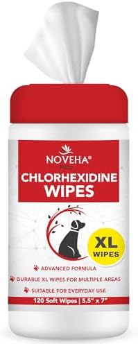 NOVEHA 120PCs XL Formulated Pet Wipes by NOVEHA
