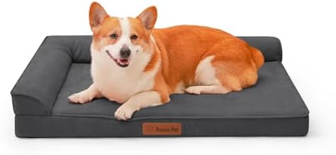 Rainmr Microsuede Dog Bed for Small & Medium Dogs by RainmrBedding