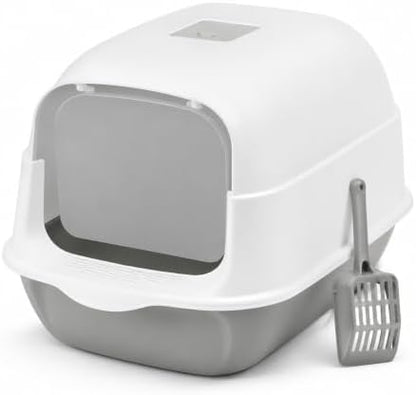 Convertible Cat Litter Box 3 Modes, Hooded Anti-Splash Enclosed by Unknown