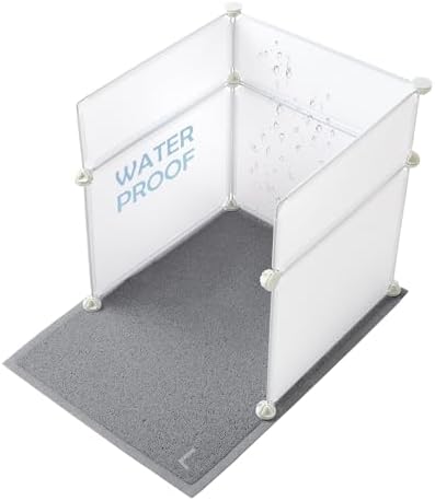 MEEXPAWS Cat Litter Box Enclosure, Splash Guard High Walls by PETPRODUCTS