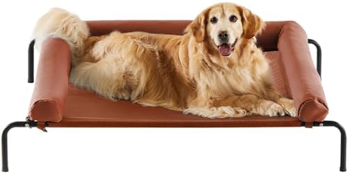RRPETHOME Large Elevated Cooling Cot, Portable Outdoor Raised Dog Bed by RRPETHOME