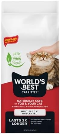 World's Best Cat Litter Multiple Cat, Odor Control, 32 lb Bag by WorldsBestCatLitter