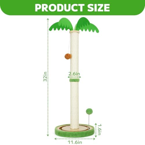 TIMIEEYA 32" Tall Cat Scratching Post - Image 2