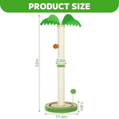 TIMIEEYA 32" Tall Cat Scratching Post - Image 2