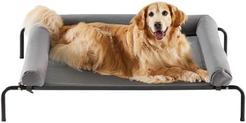 RRPETHOME Elevated Cooling Dog Cot Bed, Large Raised Outdoor Dog Bed by RRPETHOME