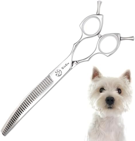 7.5in 25° Curved 35 Teeth Chunker Dog Grooming Scissors by SnipStar