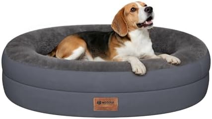 Waterproof Orthopedic Dog Bed for Medium Dogs, Dark Grey by Wozoke