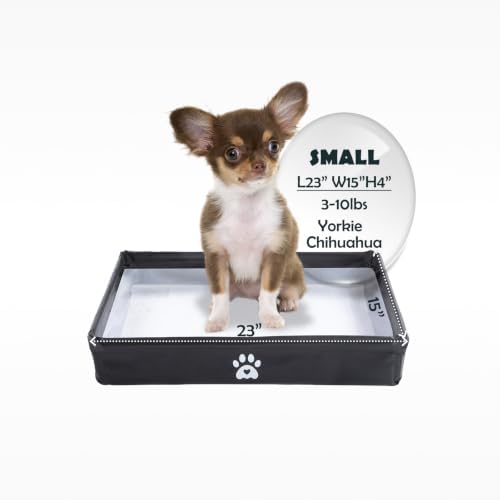 MEEXPAWS Puppy Pee Pad Holder, Foldable Dog Litter Box Indoor Potty Tray by PETPRODUCTS