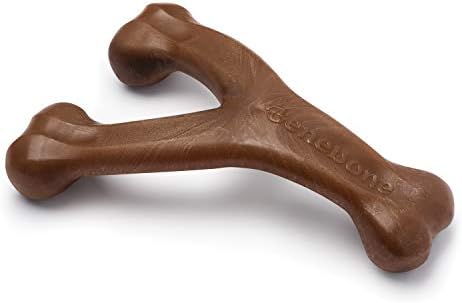 Benebone Wishbone Dog Chew Toy for Aggressive Chewers, Real Peanut by Benebone