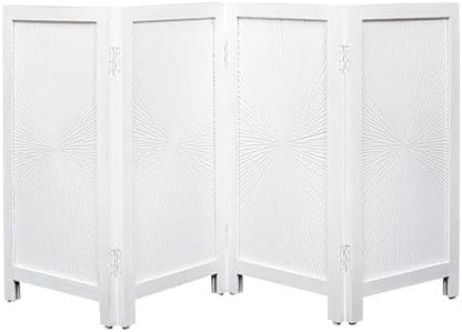 Wooden Dog Gate 56x28, 4 Panel Foldable Pet Gate, Indoor Safety Gate - Image 5