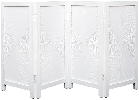 Wooden Dog Gate 56x28, 4 Panel Foldable Pet Gate, Indoor Safety Gate by TheWoodenTown