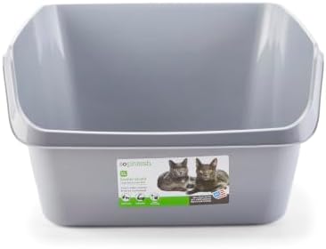So Phresh by Petco Scatter Shield High-Back Litter Box Grey X-Large 24" L X 18" - Image 2