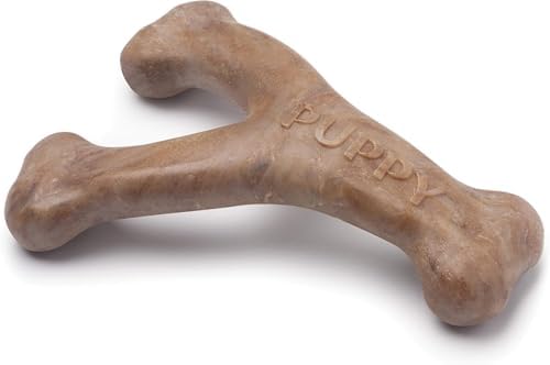 Benebone Puppy Wishbone Dog Chew Toy, Real Bacon by Benebone