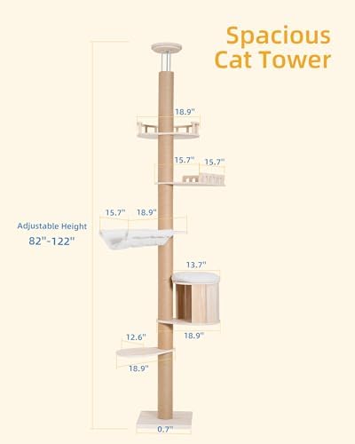 Aechonow 10.2ft Floor to Ceiling Cat Tree - Image 5