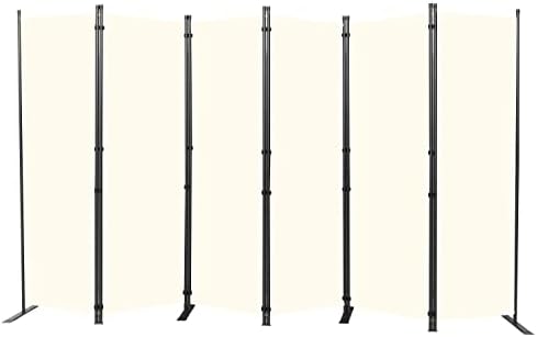 Room Divider 6 Panel-132''Wide, 6FT Room Dividers and Folding Privacy Screen by HOMSCREENER