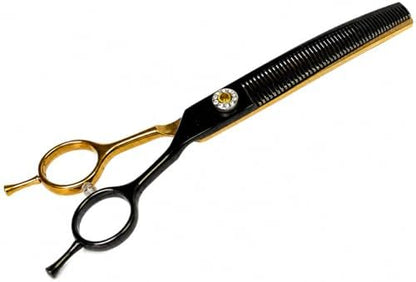 7" Curved Thinner Dog Scissor, Curved Blender Scissors, 48 Teeth by Unknown