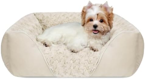 INVENHO Small Dog Bed Rectangle Washable Orthopedic Soft Calming Sleeping by INVENHO