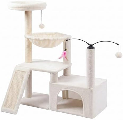 YUNIQUE Multi-Functional Cat Tree Tower, Big Cat Condo by YUNIQUE