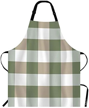 Gingham Plaid Kitchen Apron Bib Apron by Beabes