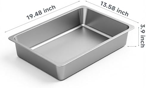 Kirecoo Large Stainless Steel Cat Litter Box Low Entry - Image 2