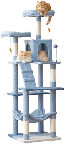 MWPO Ocean-Themed Cat Tree, 70.1-Inch Multi-Level Tall Tower by MWPO