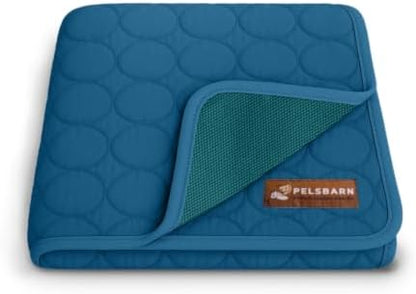 Pelsbarn Dog Cooling Mat, Ice Silk Self-Cooling Pad, Deep Blue by Pelsbarn