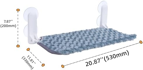 YUNIQUE Cat Window Perch, Upturned Edge Bracket, Portable Wall Hammock - Image 4