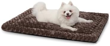 Exsnugy Washable Dog Bed Mat Medium Size Fluffy Pet Crate Pad 30x19 by Exsnugypetproducts