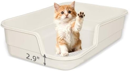 Extra Large Litter Box with Low Entry, Jumbo Cat Litter Box by TAILRYTH