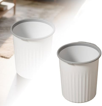 Bathroom Garbage Can, Lightweight Durable Striped Garbage Cans by Unknown