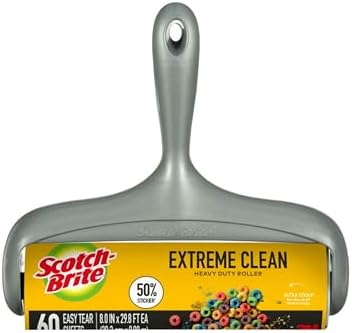 Scotch-Brite Extreme Clean Large Lint Roller, 60 Sheets, 1 Pack by Scotch-Brite
