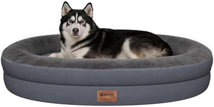 Waterproof Orthopedic Dog Bed for Extra Large Dogs, Dark Grey by Wozoke