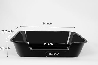 Extra Large Low Entry ABS Cat Litter Box, 2 Pack - Image 6