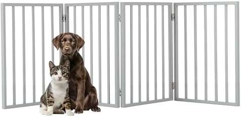 PETMAKER Pet Gate, 4 Panel Freestanding Dog Gate Indoor, 73” x 24” - Image 2