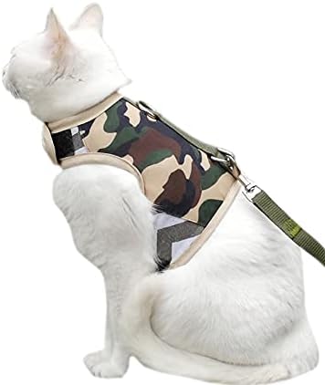 Cat Harness and Leash Set Escape Proof, Camo Green by YizhiMiaow