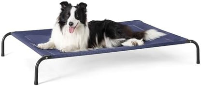 Bedsure Outdoor Elevated Cooling Dog Bed Large Sized Dog, 49in Deepsea Blue by BEDSURE