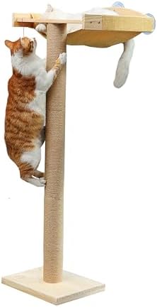 Cat Window Perch with Scratching Post, 46-Inch Tall Climbing Tree & Hammock by Caloreduce