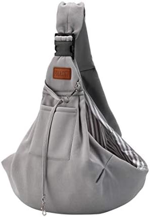 FDJASGY Small Dog Sling Cat Carrier Adjustable Strap Hands Free Reversible Pet by FDJASGY