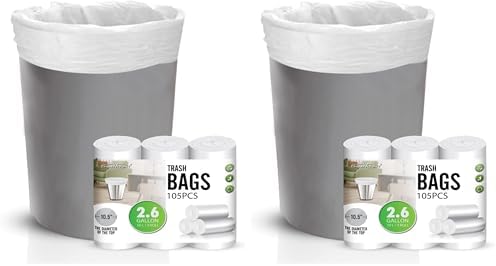 Charmount Small Trash Can Liners, Garbage Bags by CHARMOUNT