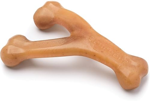 Benebone Wishbone Dog Chew Toy for Aggressive Chewers, Real Chicken by Benebone